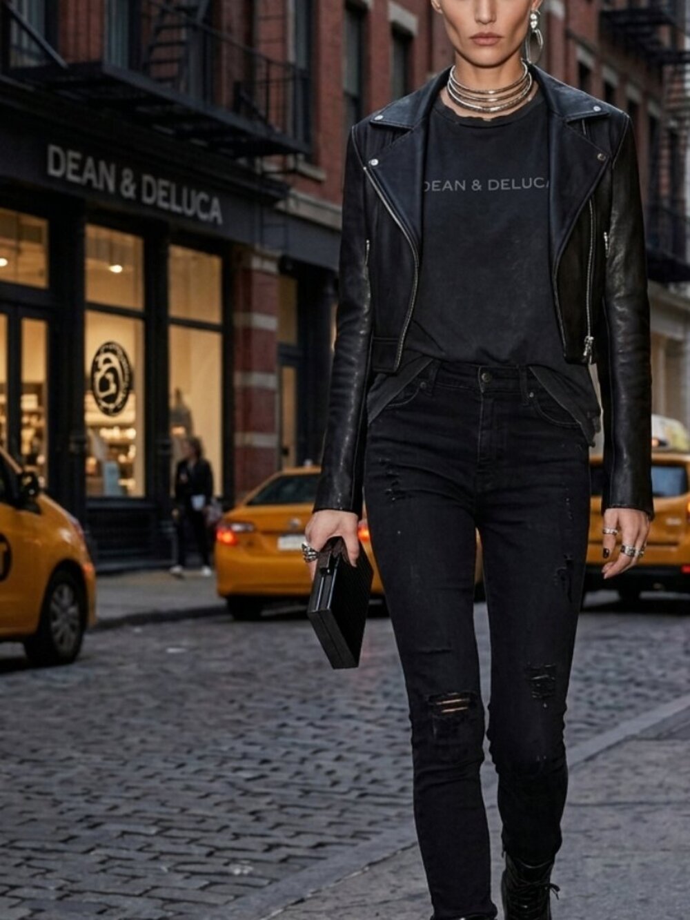 RARE: Vintage Y2K Iconic Dean & Deluca New York Edgy Minimalist Tee Size S